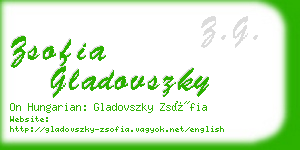 zsofia gladovszky business card